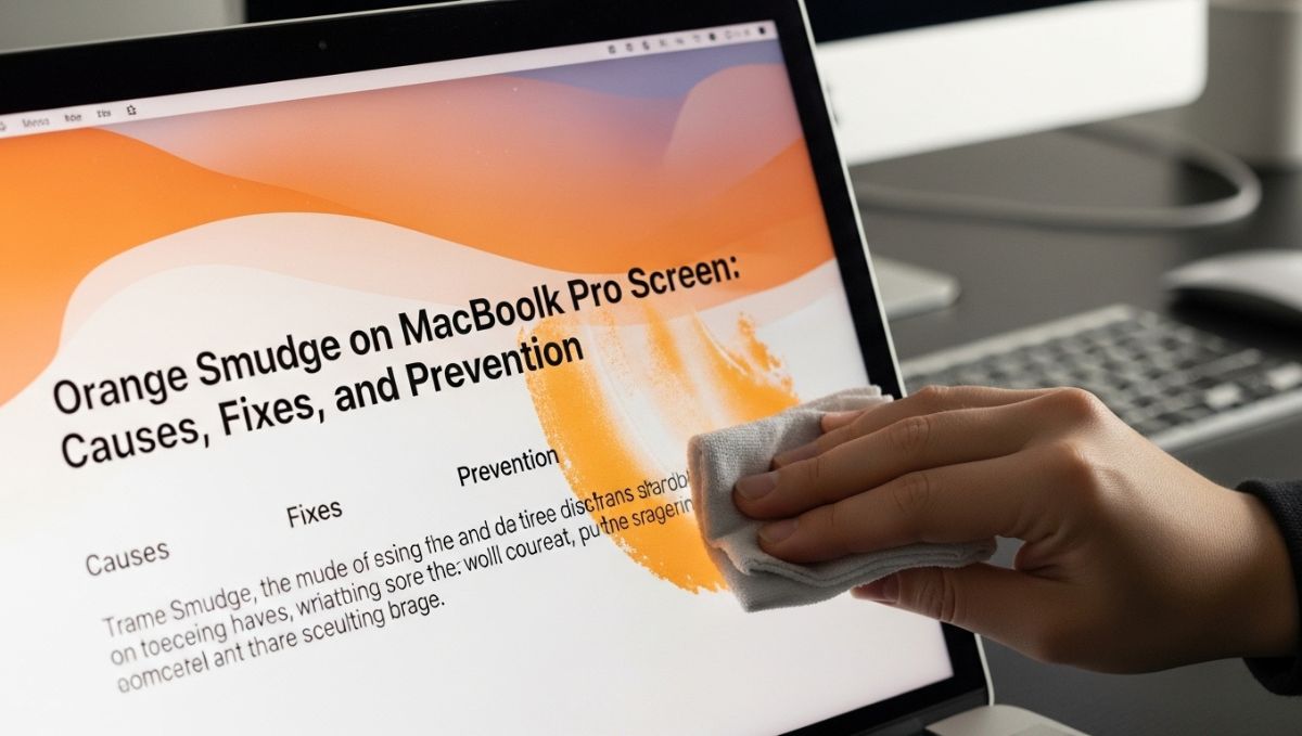 Orange Smudge on MacBook Pro Screen